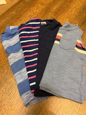 Baby/Toddler Striped Pocket Tee bundle- Blue & Navy